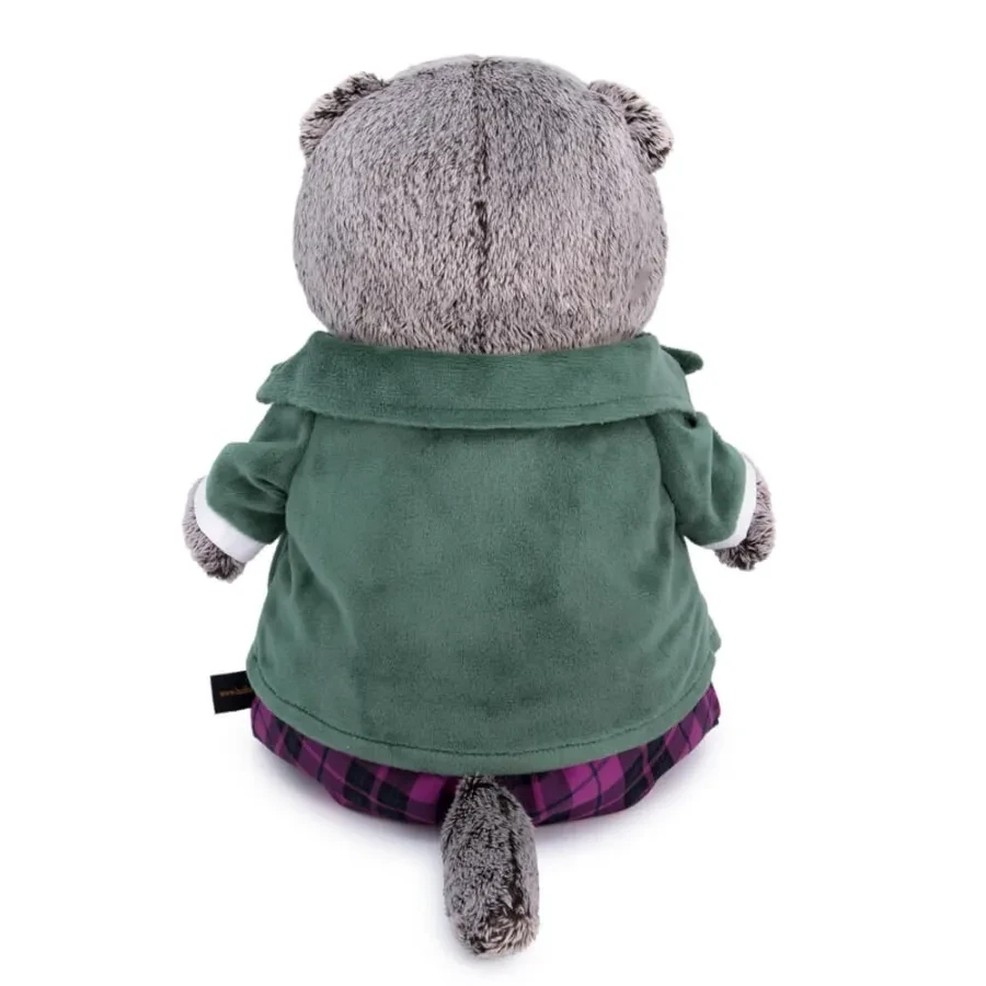 Мягкая игрушка Кот Басик в зелёном бархатном пиджаке, 19 см - фото 2 - id-p110956136