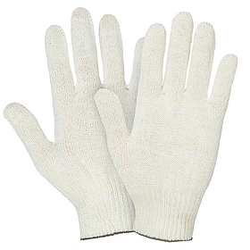 Белые перчатки х/б без протекторов