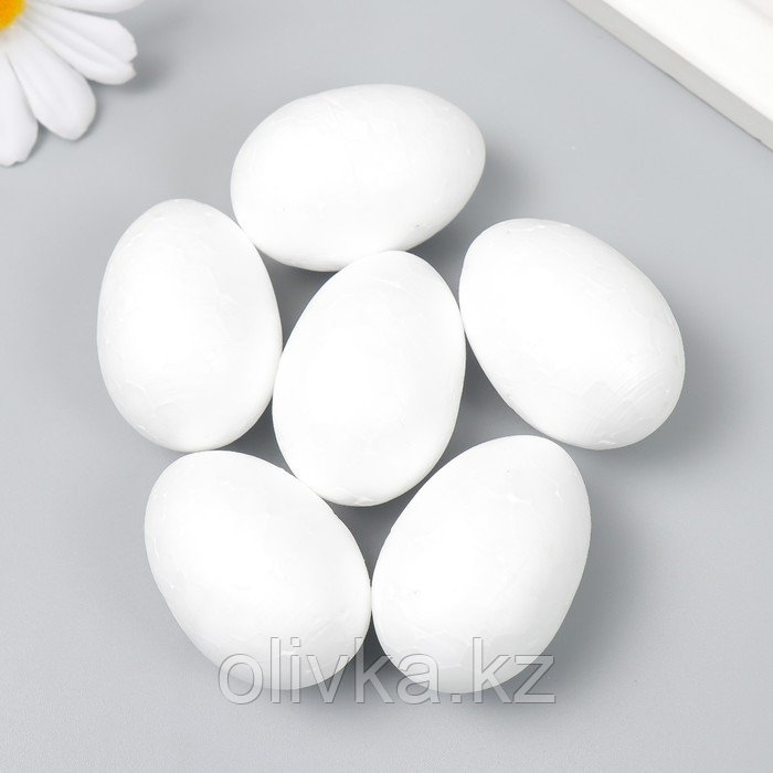 Пенопластовые заготовки для творчества "Эллипсы" 4 см набор 6 шт (яйцо) - фото 2 - id-p110942508