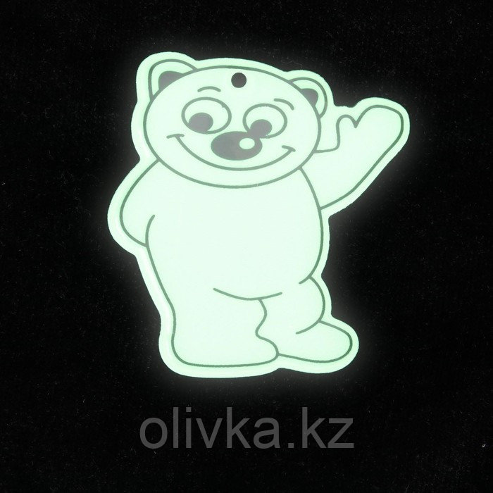 Светоотражающий элемент «Медведь», двусторонний, 6 × 5 см, цвет МИКС - фото 3 - id-p110914342