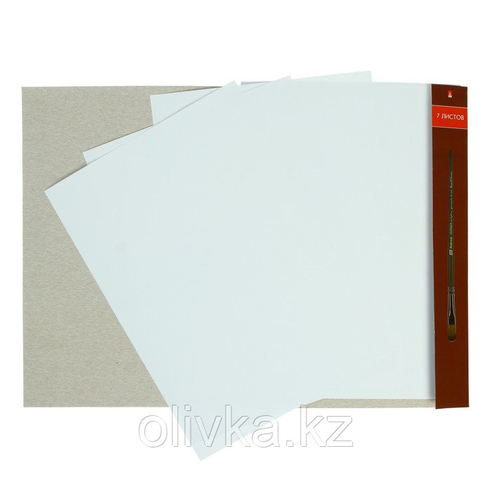 Бумага для гуаши, темперы или акрила А4, 7 листов в папке, блок 160 г/м2 - фото 2 - id-p110935838