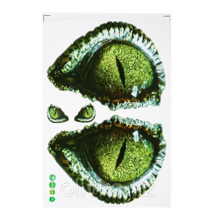 Наклейка 3Д интерьерная Взгляд динозавра 60*40см - фото 2 - id-p110931889