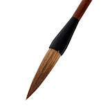 Кисть пони круглая для каллиграфии №12 ручка дерево в блистере, фото 2