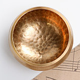 Музыкальный инструмент поющая чаша Music Life, золотистая, 8 см, фото 3