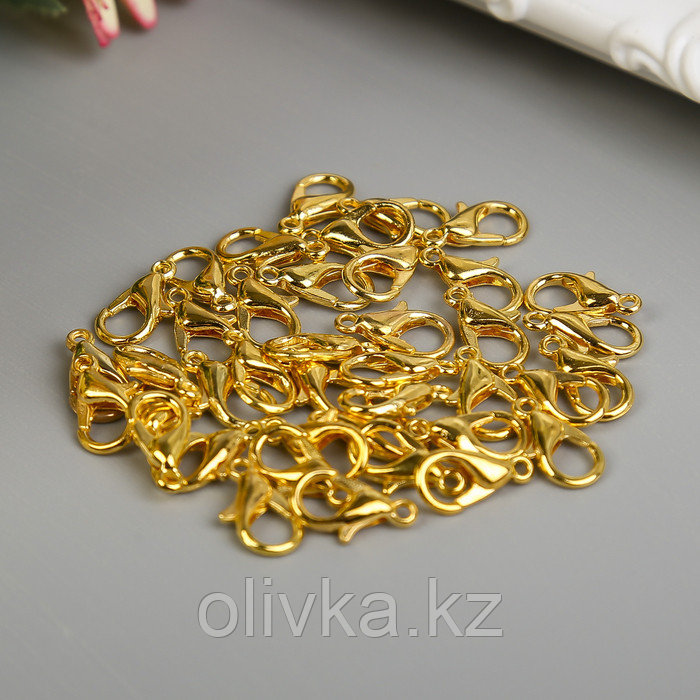 Основа для брелока карабин металл золото 1,2х0,6 см - фото 4 - id-p110917892