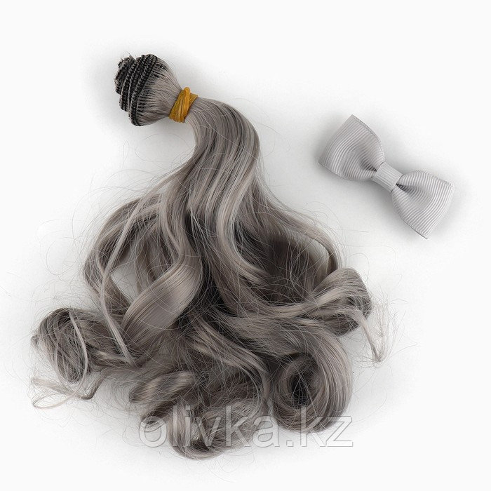 Волосы - тресс для кукол «Пепельные локоны», длина волос: 25 см, ширина: 150 см - фото 2 - id-p110921611