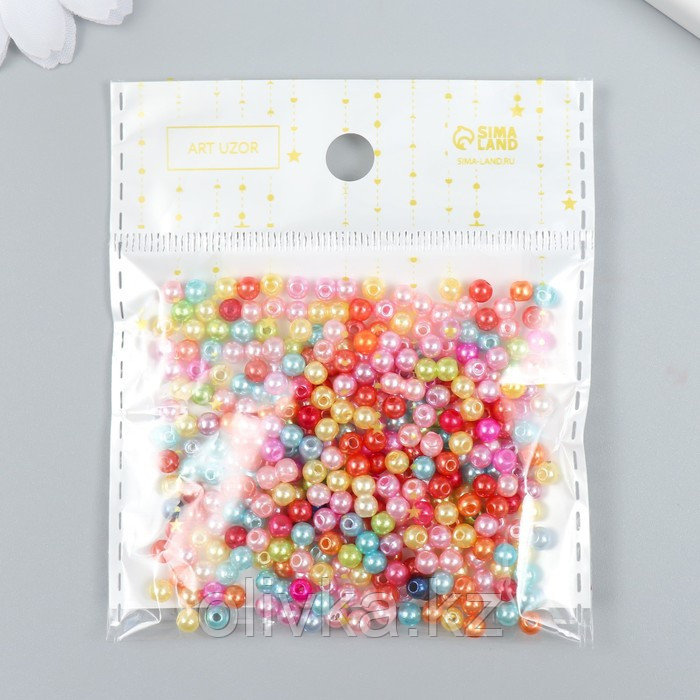 Бусины для творчества пластик "Разноцветные шарики" набор 10 гр 0,4х0,4 см - фото 7 - id-p110913452