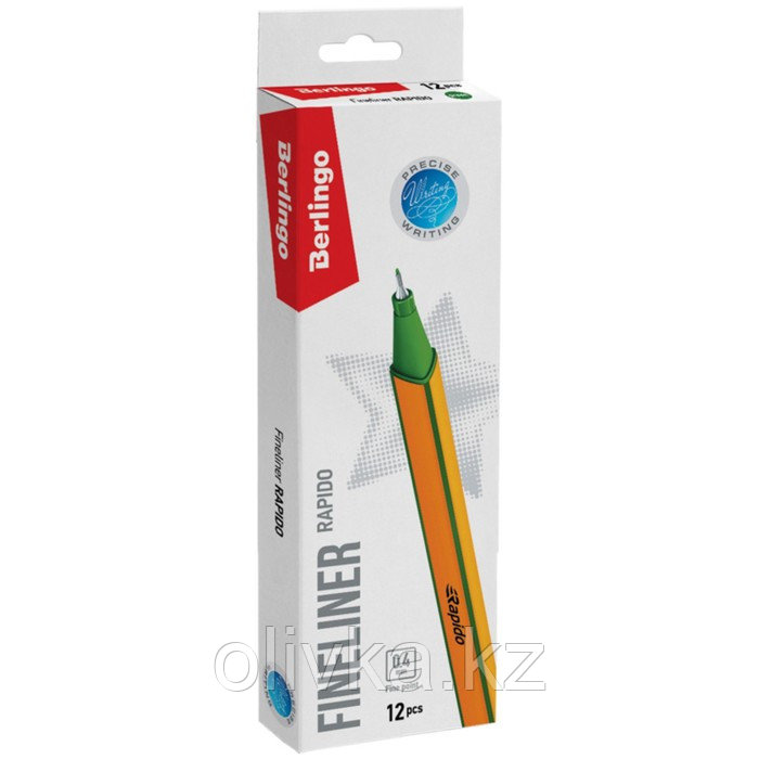 Ручка капиллярная Berlingo Rapido, 0,4 мм, трёхгранная, стержень зелёный - фото 8 - id-p110916106