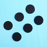 Липучка на клеевой основе «Круг», набор 30 шт., размер 1 шт. 2 см, цвет чёрный, фото 3