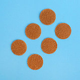 Липучка на клеевой основе «Круг», набор 30 шт., размер 1 шт. 2 см, цвет коричневый, фото 3