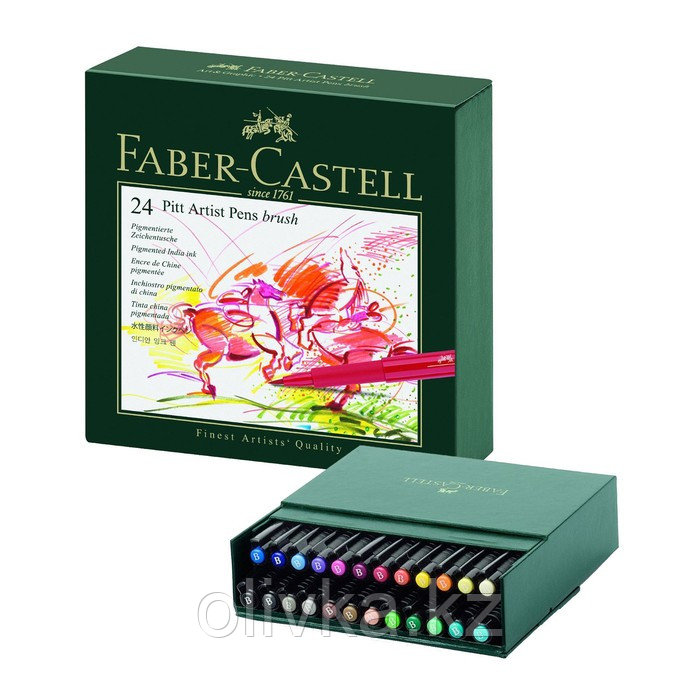 Ручка-кисть капиллярная набор Faber-Castell PITT Artist Pen Brush, 24 цвета - фото 1 - id-p110913466