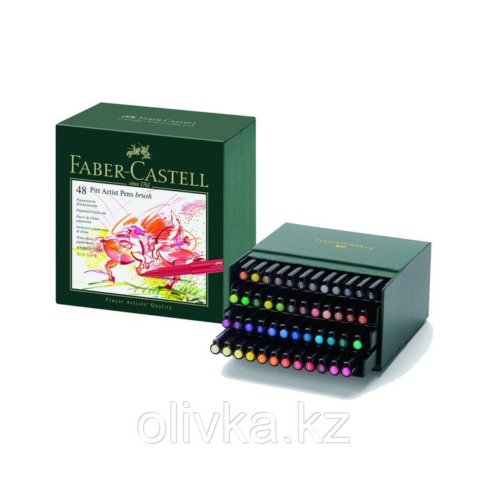 Ручка-кисть капиллярная набор Faber-Castell PITT Artist Pen Brush 48 цветов - фото 1 - id-p110913467