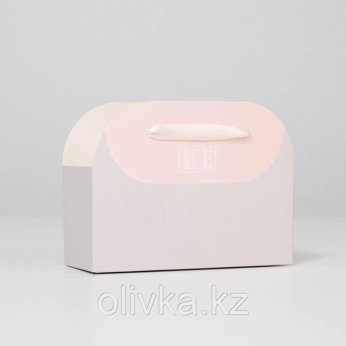 Коробка для цветов складная «Love», 17 × 13 × 7 см - фото 2 - id-p110917028