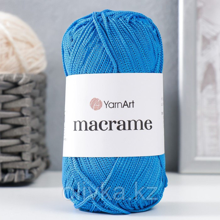 Пряжа "Macrame Макраме" 100% полиэстер 130м/90гр (139 т.бирюза) - фото 5 - id-p110924384