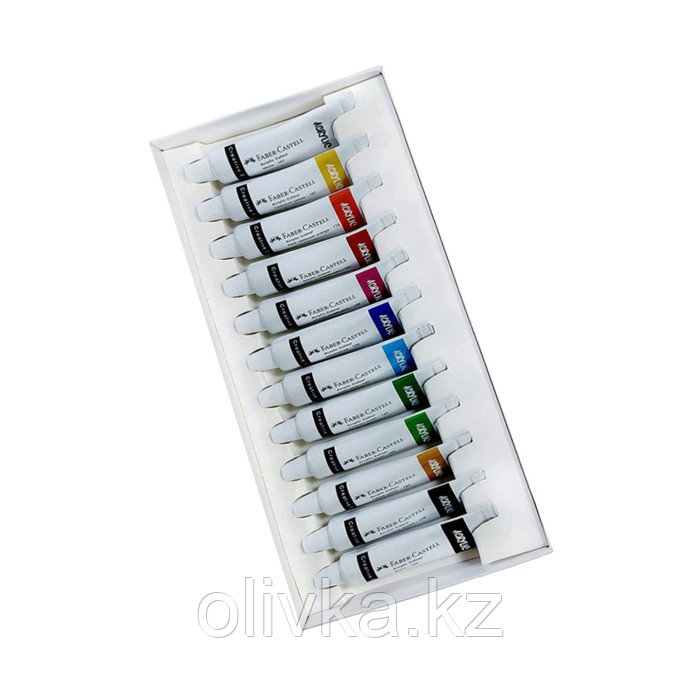 Краски акриловые набор в тубе 12 цветов Faber-Castell Acrylic Сolour, 20 мл - фото 2 - id-p110932961