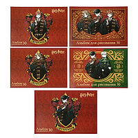 Альбом для рисования А4, 30 листов, на скрепке, "Гарри Поттер", обложка мелованный картон, блок 100 г/м², МИКС