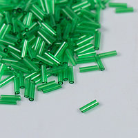 Бисер "Zlatka" стеклярус 10 г, размер 3", 6 мм, №0007 зеленый 93"7853"9