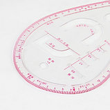 Лекало портновское метрическое «Капля», премиум, 20,5 × 13,3 см, толщина 1,5 мм, цвет прозрачный, фото 3