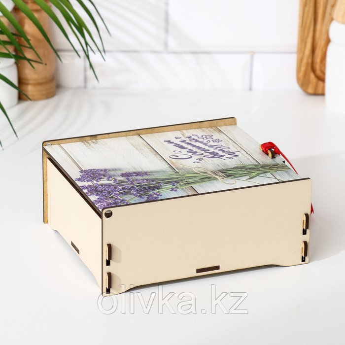 Деревянная шкатулка для чайных пакетиков 17,9х15,6х7,4 см - фото 2 - id-p110943610