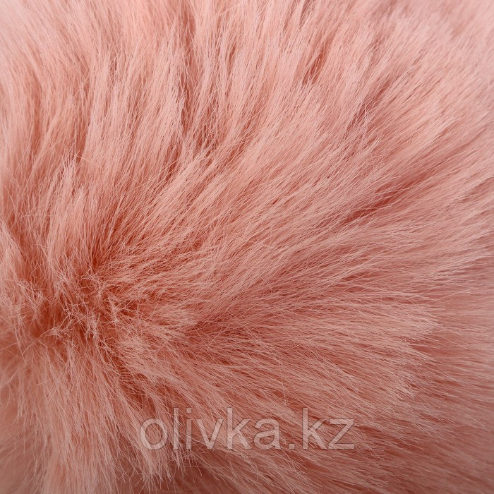 Помпон искусственный мех "Бежево-розовый" d=10 см - фото 2 - id-p110919830