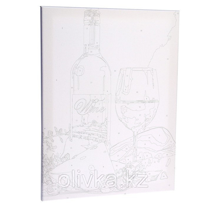 Картина по номерам на холсте с подрамником «Белое вино», 30х40 см - фото 2 - id-p110946651