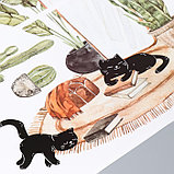 Наклейка пластик интерьерная цветная "Кошачье семейство" 60х90 см, фото 3