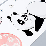 Наклейка пластик интерьерная цветная "Милые панды" набор 2 листа 30х90 см, фото 3