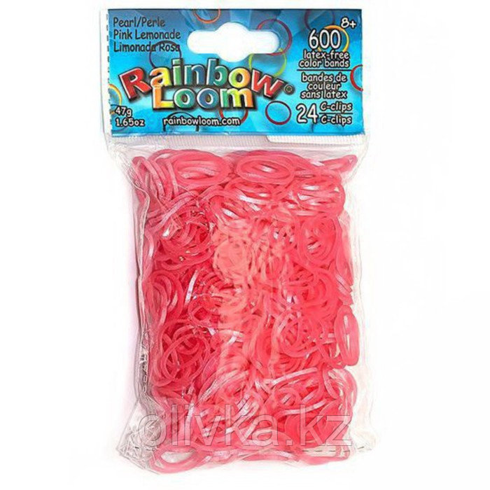 Резиночки для плетения браслетов RAINBOW LOOM, коллекция «Перламутр», розовый лимонад - фото 1 - id-p110936983
