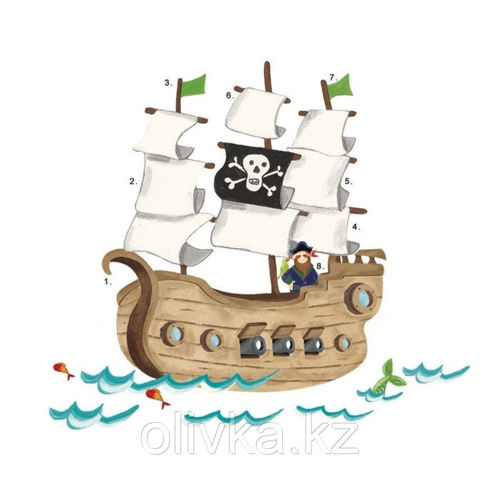 Наклейки для декора ROOMMATES «Пиратский корабль» - фото 1 - id-p110936984
