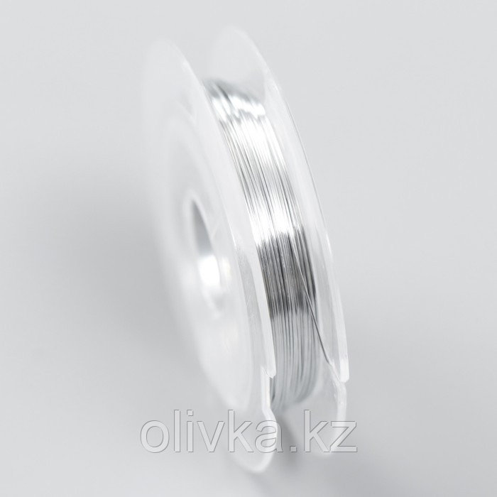 Проволока для бисера 0,3 мм, 10 м, серебро - фото 3 - id-p110946707