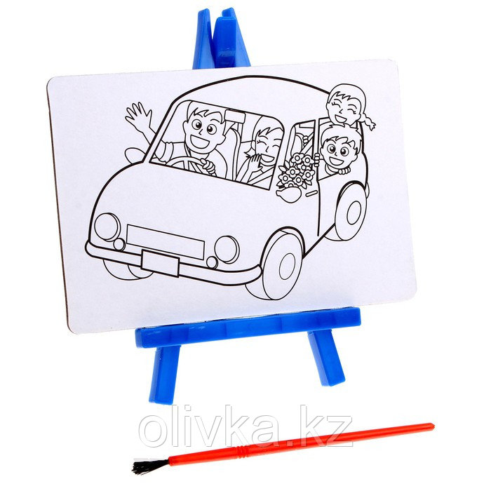 Раскраска на подставке «Школьный автобус» + кисть - фото 1 - id-p110948704