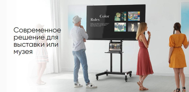 Стойка для больших дисплеев и телевизоров TS1891 50-90 дюймов для музеев