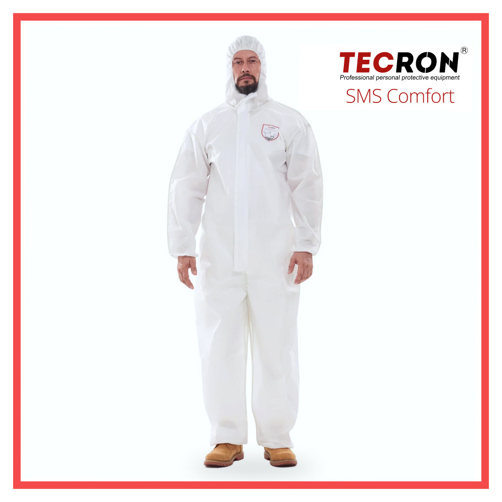 Одноразовый защитный комбинезон Tecron SMS Comfort White