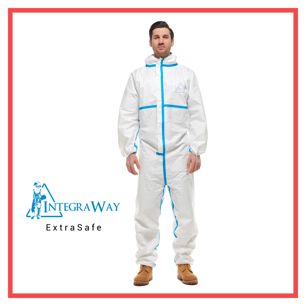Одноразовый комбинезон защитный IntegraWay ExtraSafe, спецодежда, химзащита, для малярных работ