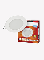 Панель светодиодная встраиваемая круглая RLP 6Вт 230В 4000К 420Лм 120 мм белая IP40 In Home