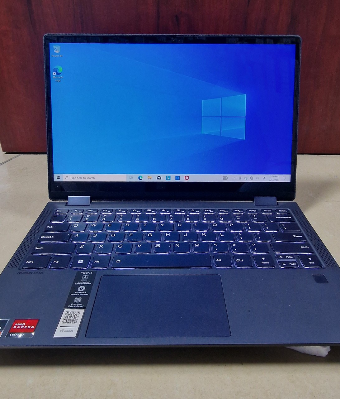 Ноутбук Lenovo Yoga 6 13.3" AMD Ryzen 5 8гб 256гб TOUCH 2 в 1 - фото 3 - id-p110964604