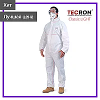 TECRON Classic Light бір рет қолданылатын комбинезон (тығыздығы 45-50 г., сыртқы тігістері, саусақ бекіткіштері)