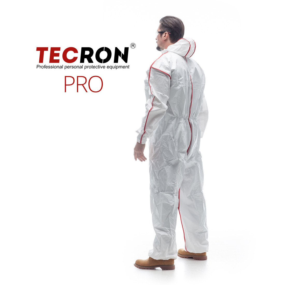 Одноразовый комбинезон TECRON Pro, защитная одежда, спец одежда, мед костюм, химзащита - фото 5 - id-p55161153