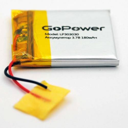 GoPower LP303030 PK1 3.7V 180mAh батарейка (00-00019583) - фото 1 - id-p110965789