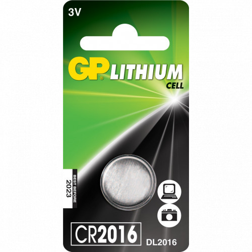 GP Lithium CR2016 батарейка (4891199003707) - фото 1 - id-p110965808