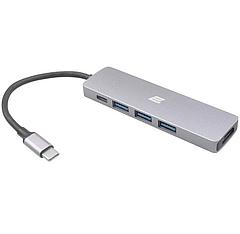 USB-хаб 2Е USB-C Slim Aluminum Multi-Port 5in1