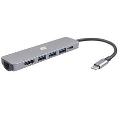 USB-хаб 2Е USB-C Slim Aluminum Multi-Port 6in1