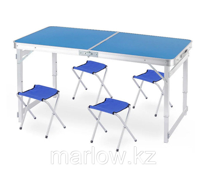 Стол с 4 стульями для пикника FG-120-blue - фото 1 - id-p110967823
