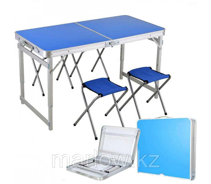 Стол с 4 стульями для пикника FG-120-blue - фото 2 - id-p110967823