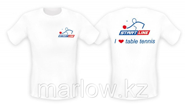 Футболка Start Line I Love table tennis р-р S, M, L, XL, XXL, XXXL - фото 1 - id-p110968098