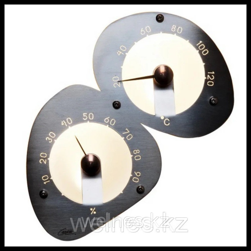 Термометр-гигрометр для инфракрасной сауны Cariitti (нерж. сталь, требуется 2 оптоволокна D=2-4 мм), фото 1