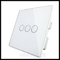 Сенсорный выключатель Touch Me White (трехлинейный, белый) для инфракрасной сауны