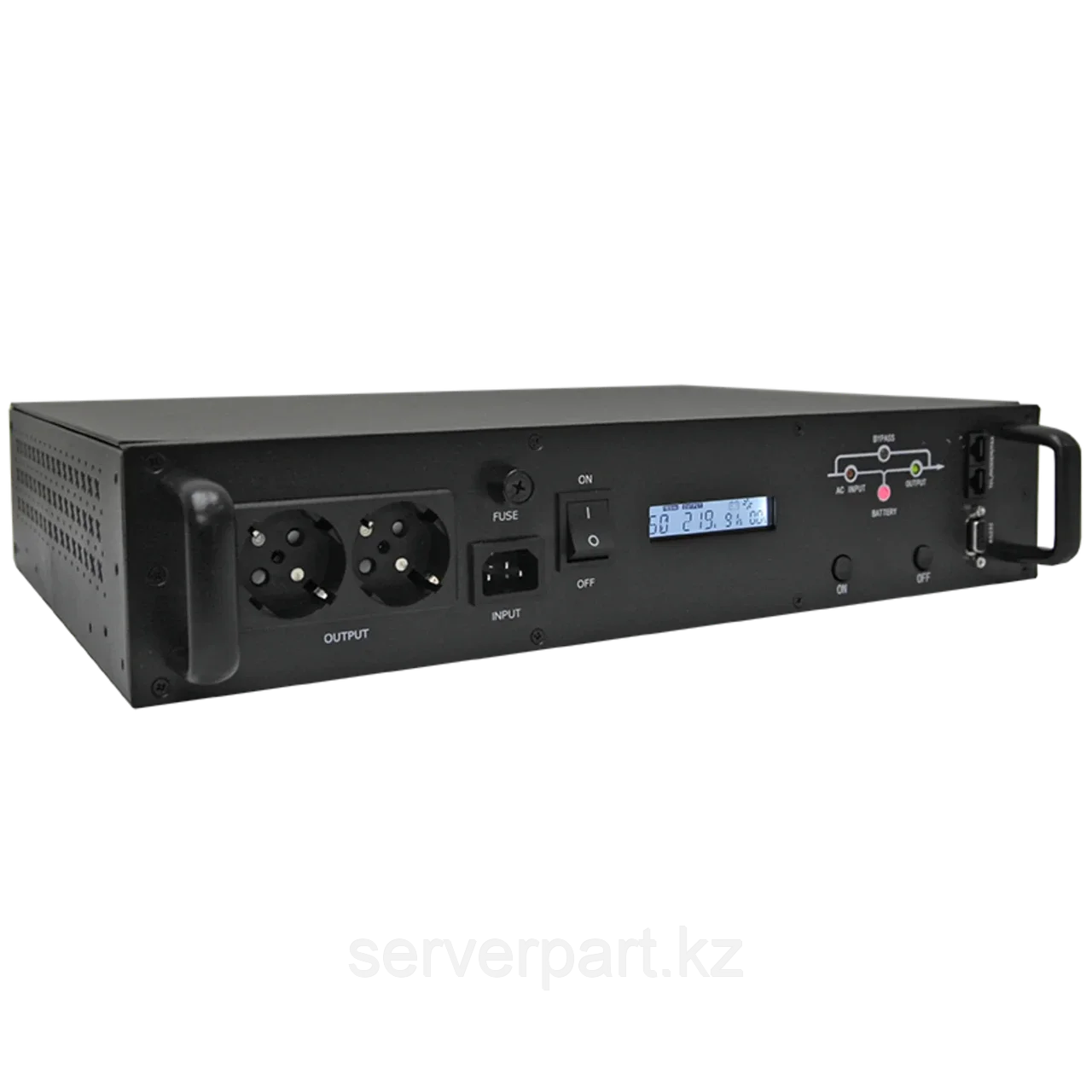 ИБП SNR Line-Interactive, Rackmount 2U, мощность 1000 ВА/800 Вт, 2xSchuko, LCD (SNR-UPS-LIRM-1000-PS)