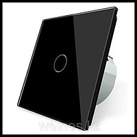 Сенсорный выключатель Touch Me Black (однолинейный, черный) для инфракрасной сауны