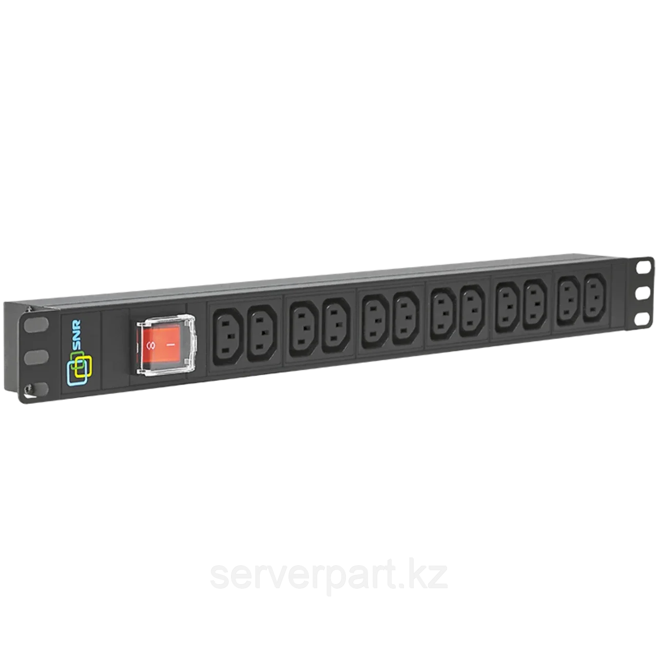 Блок электрических розеток на 12x IEC320 C13, без шнура питания с вилкой C14, Rackmount 1U, (SNR-PDU-12A-W2)